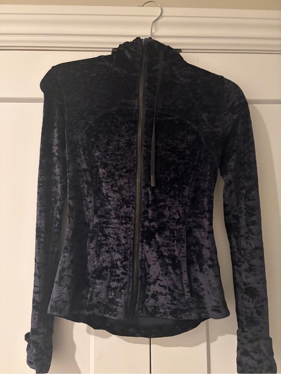 lululemon athletica Tops - lululemon athletica Crushed Velvet Full-Zip Hoodie - Navy